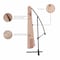 Modern Leisure Monterey Offset Patio Umbrella Cover, Fits 13ft Round & 9ft Square Patio Umbrellas, Beige 2914 - alternate 6